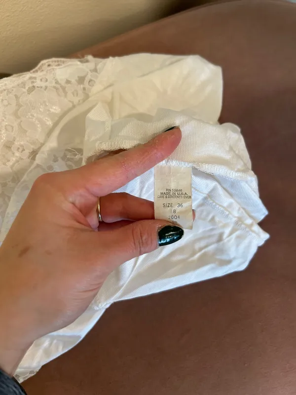 Vintage white slip dress - Image 6