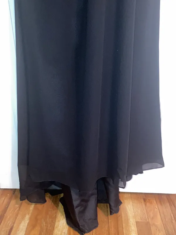 Women’s STACEES Formal Black Sweetheart Sweep Train Dress Size 12 Bust 39 New - Image 14