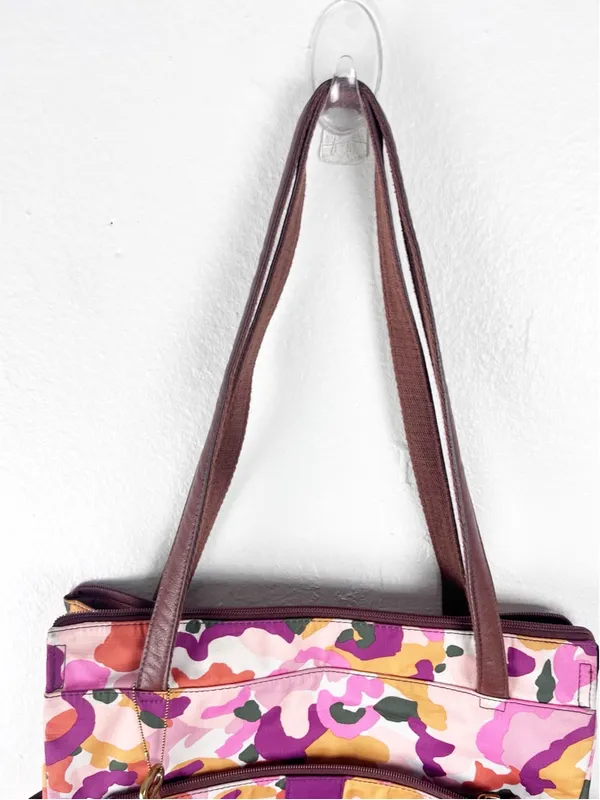 FOSSIL Jenna Floral Double Shoulder Straps Canvas Tote Bag - Image 13