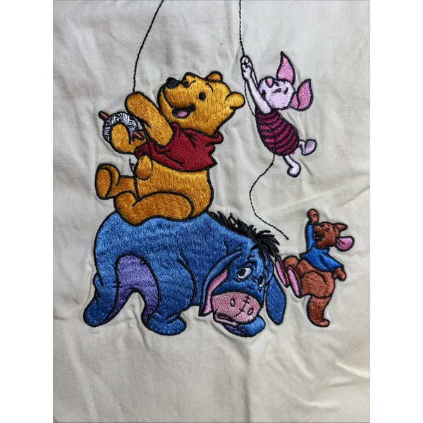 Disney Winnie the Pooh Embroidered Womens Size M Yellow Vintage Cotton Kidcore - Image 6