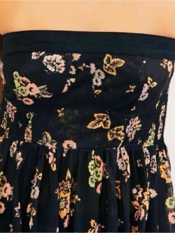 Free People Kitty Floral Boho Coastal Resort Cottage Soft Tube Maxi Dress XS - Image 2