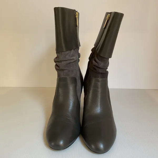Suede & Leather Mid-Calf Slouch Boot 9 M Women's Dressy Wonder Amanda - Image 4