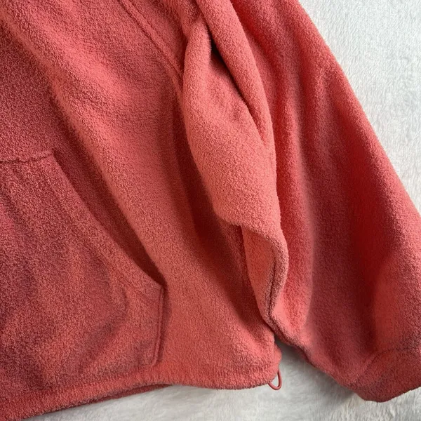 Old Navy XL Long Sleeve Half Zip‎ Oversized Textured Sweatshirt Women's Pink - Image 5