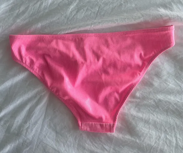 Pink Ribbed Aerie Bikini Bottoms - Image 2