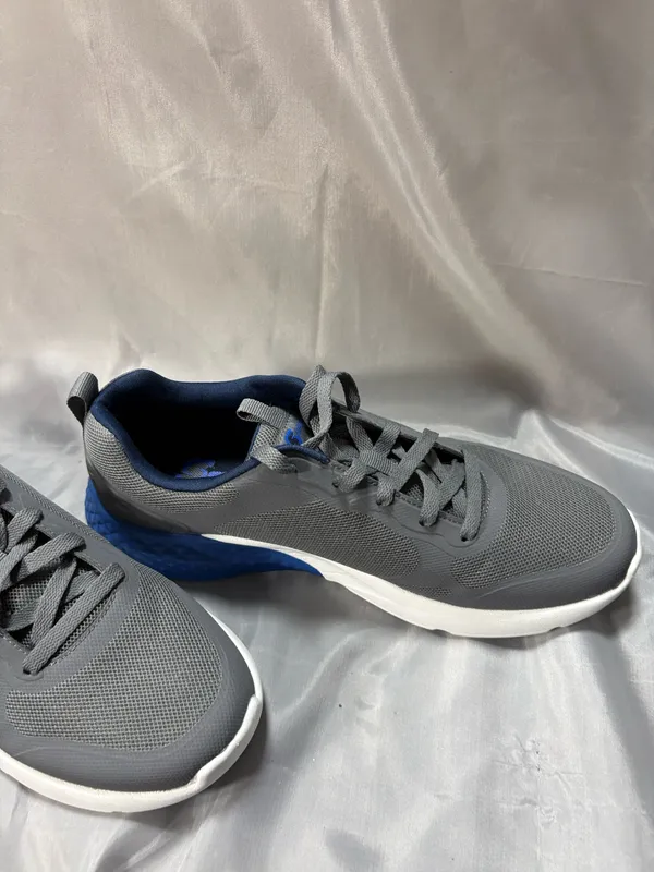 Skechers men’s gray and blue athletic shoes - Image 8