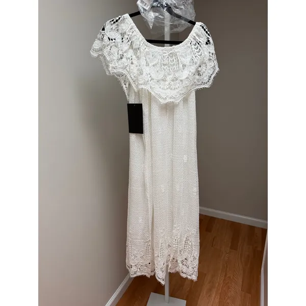 NEW Tuckernuck White Lace Avalon Maxi Dress Size XS - Image 5