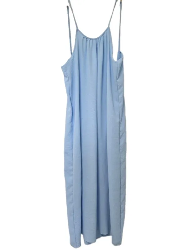 Womens Spaghetti Strap Maxi Dress Size Large Oversized Lightweight Beach NEW - Image 2