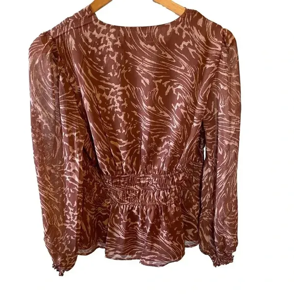 Sofia Jeans Women's Long Sleeve Ruched Waist Top Size‎ Small - Image 2