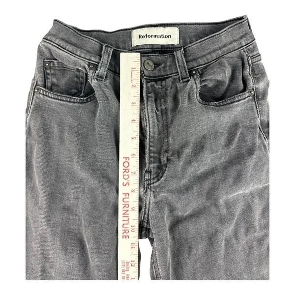 Reformation Selma High & Skinny Jeans Fraser Grey Wash Size 26 Sustainable - Image 6