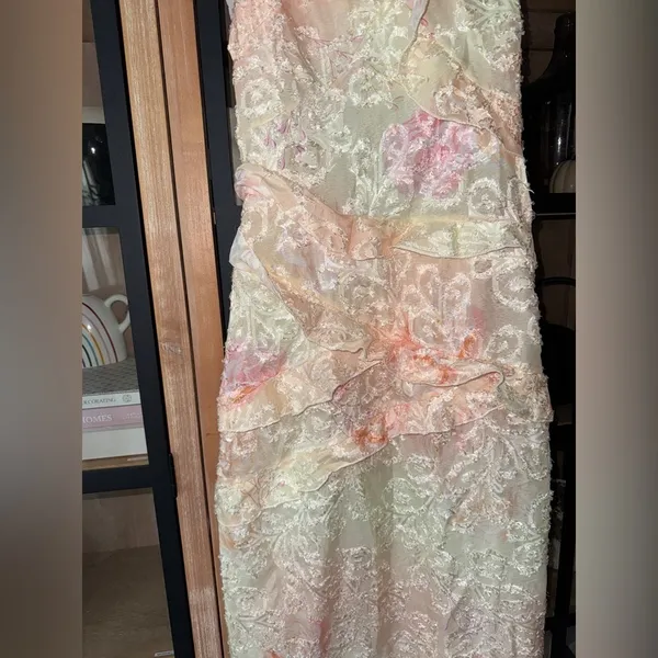 Amazon Pastel floral maxi dress ruffle embroidered butter heirloom print rialto summer - Image 7