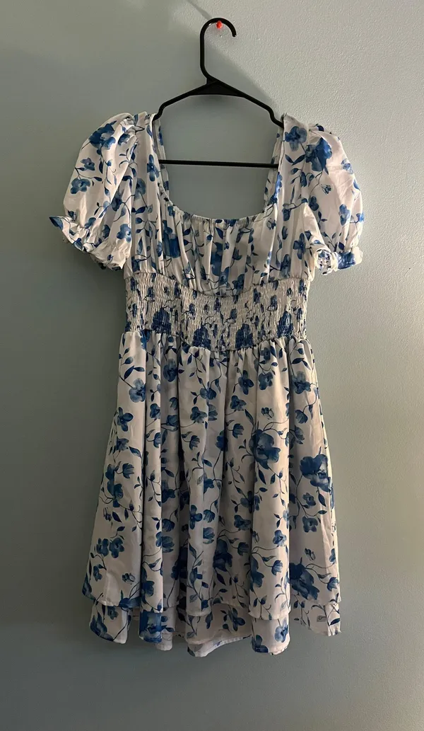 Ruffle Flower Dress Multi Size M - Image 4