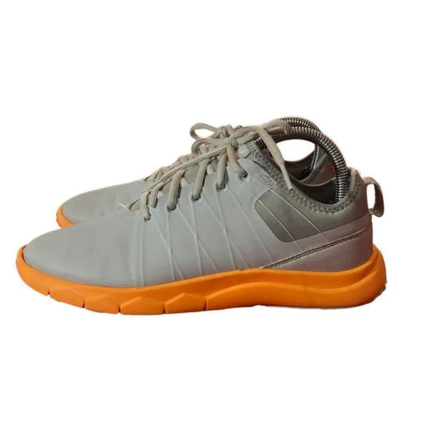 Nike Spikeless Golf Shoes Womens Size‎ 8 Gray Orange Lace Up Low Top - Image 2
