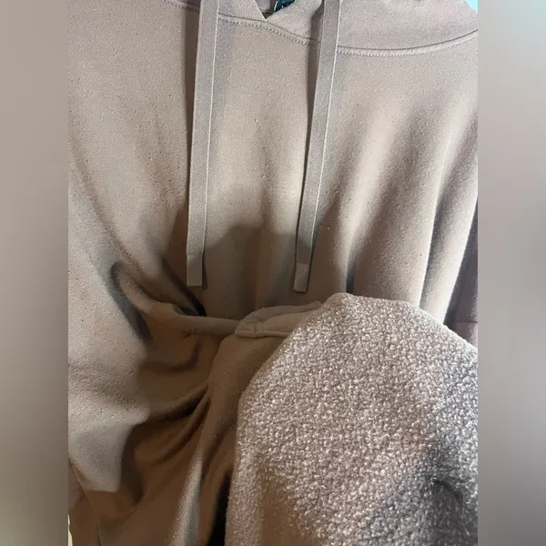 Athletic Works Lined Brown Hoodie Spandex Comfy Drawstring Pocket Unisex Sz XXXL - Image 11