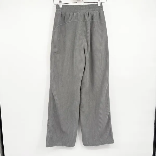Halara Womens Grey Ribbed High Waisted Wide Leg Work Athleisure Pants Size XS - Image 6