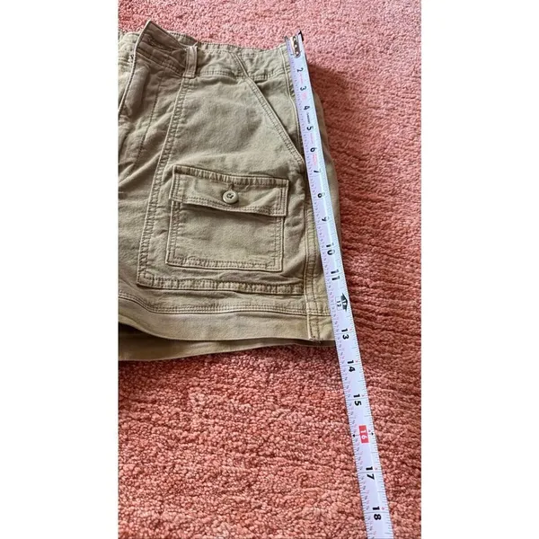 American Eagle High Rise Stretch Shorts Green Size 6 Utility Style - Image 6