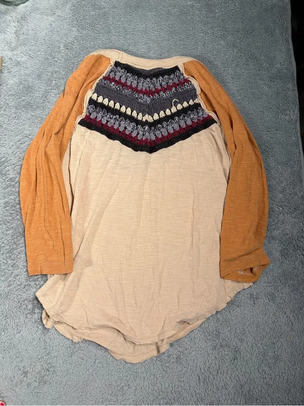 Free people we the free spring bound crochet top calm sand combo small - Image 9