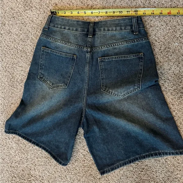 NWT Dazy Wide-Leg Denim Shorts Size M | Festival Concert Beach K-Pop Streetwear - Image 5