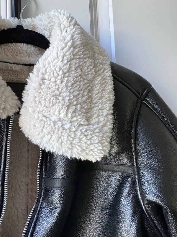 Statement Vegan Leather Aviator Jacket from Ci Sono - Image 2