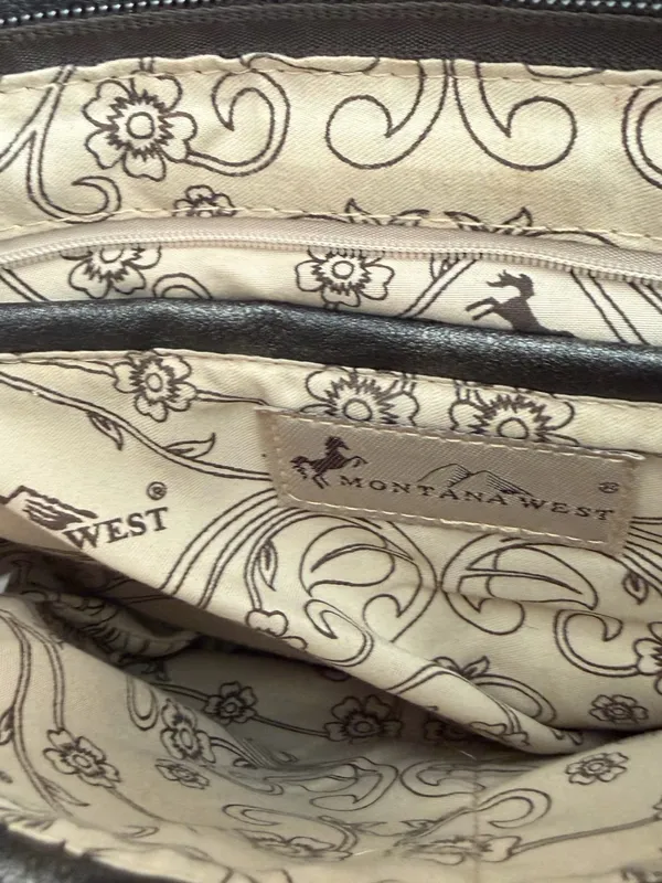 Montana West Studded Floral Tooled Western Crossbody Purse - Image 10