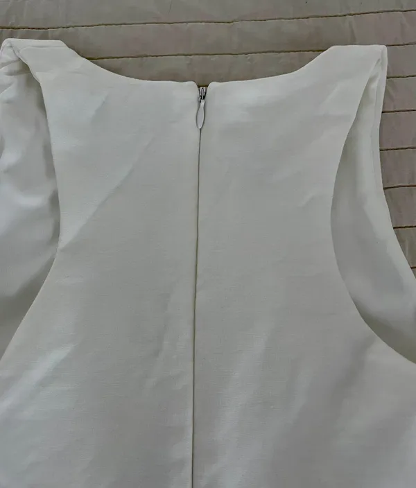 Macy's White Bodycon Cut Out Dress - Image 3