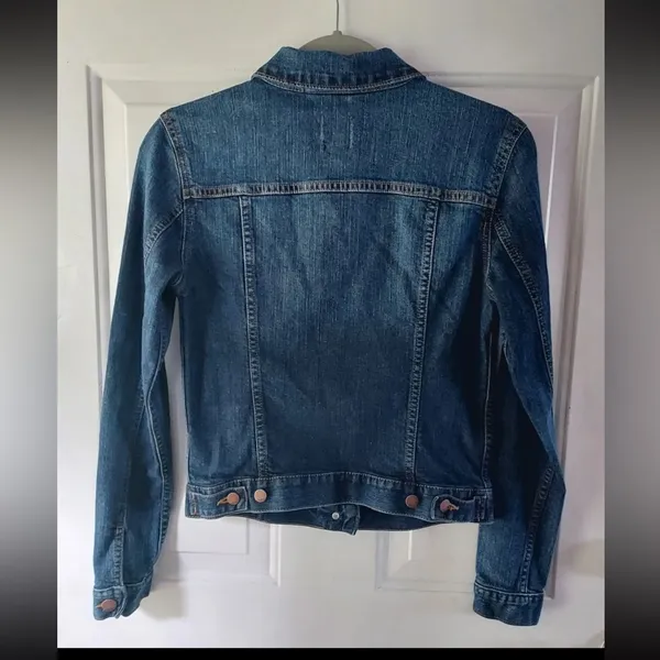VTG GAP Denim Trucker Jacket XS Y2K festival bohemian cowgirl western country - Image 3