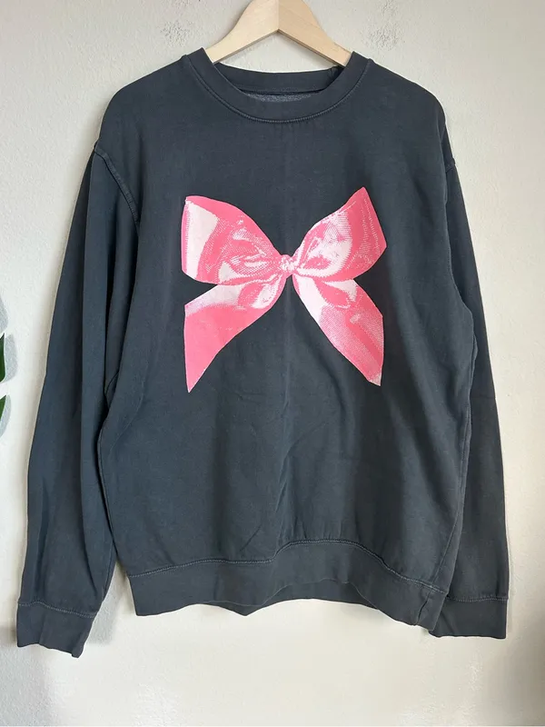Urban Outfitters Overdyed Bow Pullover Sweatshirt - Image 3