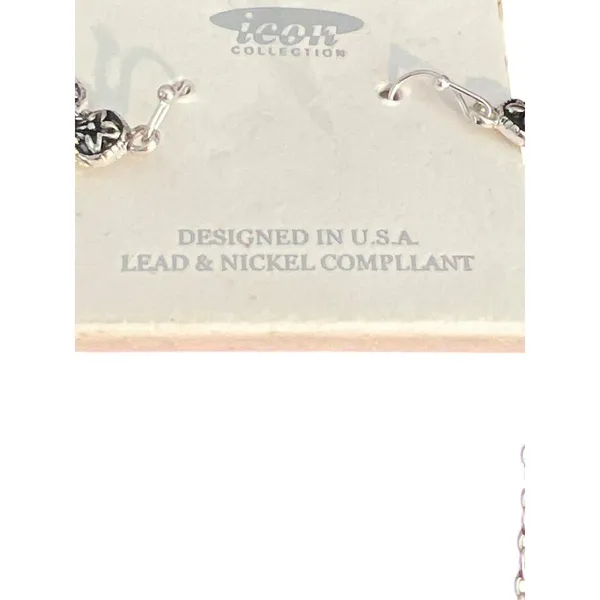 Icon Collection Silver Cross Necklace Earring Set Lead Nickel Safe New on Card - Image 7