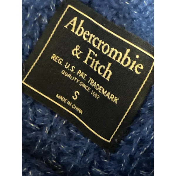 Abercrombie & Fitch Women's Blue Long Sleeve Crew Neck Pullover Sweater Top S - Image 4