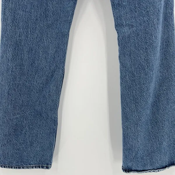 American Eagle 90s Bootcut Denim Blue Jeans Split Hem High Rise Women’s Size 8 R - Image 8