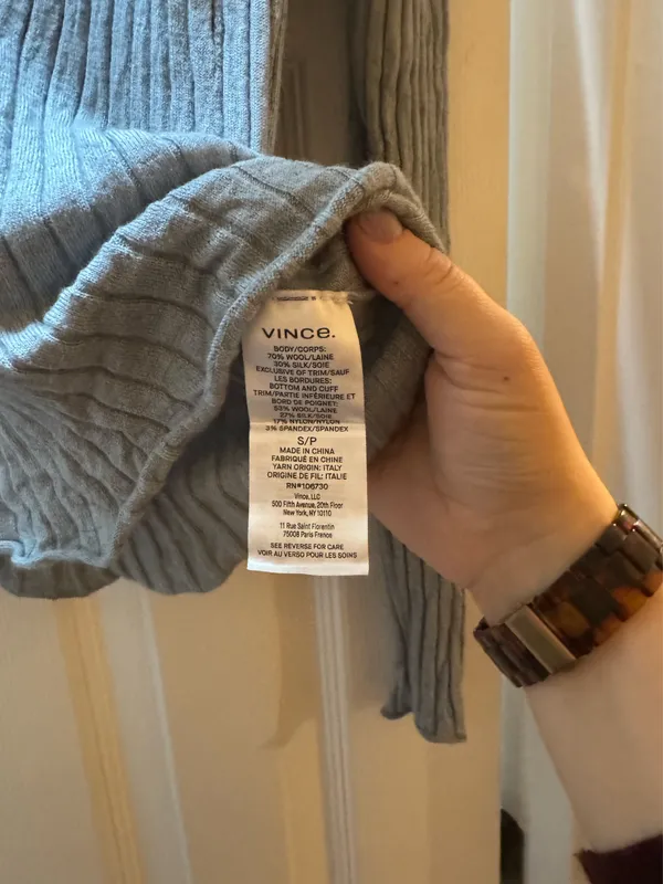 NWOT Vince Silk & Wool Ribbed Sweater - Image 5
