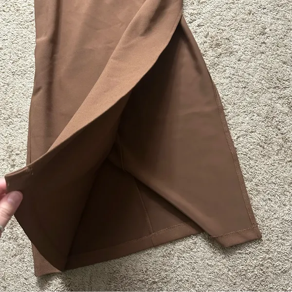 NWT Abercrombie & Fitch Chocolate Brown Satin Maxi - Image 4