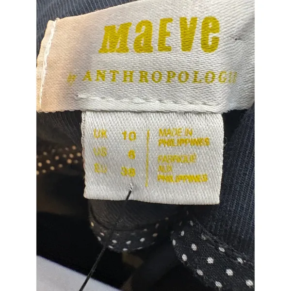 Maeve Anthropologie Navy Blue High Rise Tapered Chino Ankle Pants Womens Size 6 - Image 5