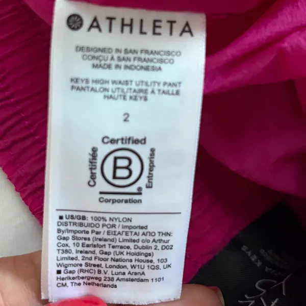 Athleta Alicia Keys High Waist Utility Pant Magenta Pink Cargo Joggers Size 2 - Image 6