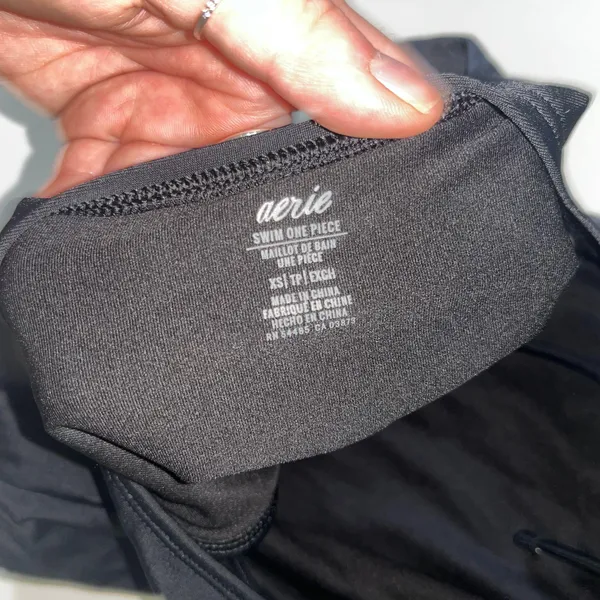 Aerie Black One Piece Open Back Swimsuit Size Xs - Image 3