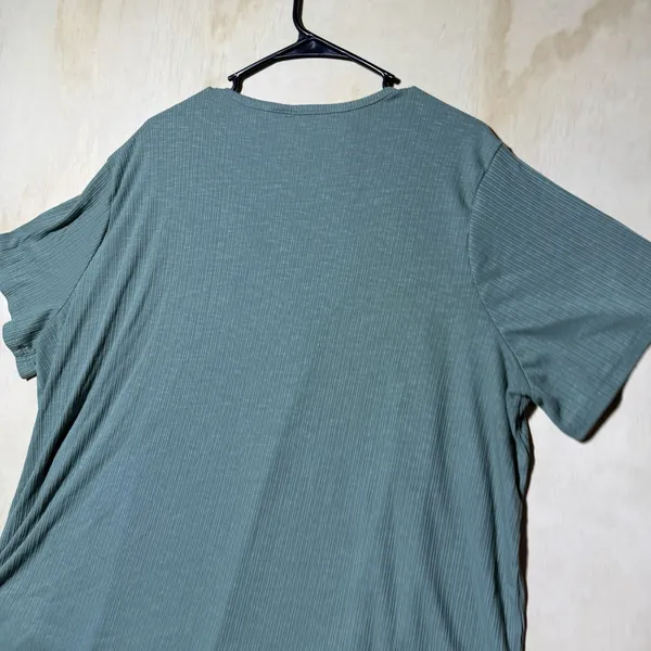 Old Navy Luxe Womens XXL Green Ribbed Short Sleeve Scoop Neck Tunic Top 2X - Image 7