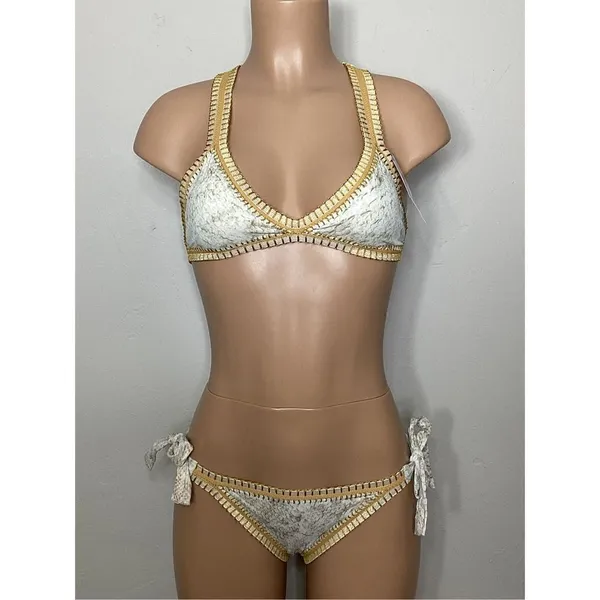 New. Pilyq Cobra Crochet trim bikini. S-top/M-bottom. Retails $178 - Image 5