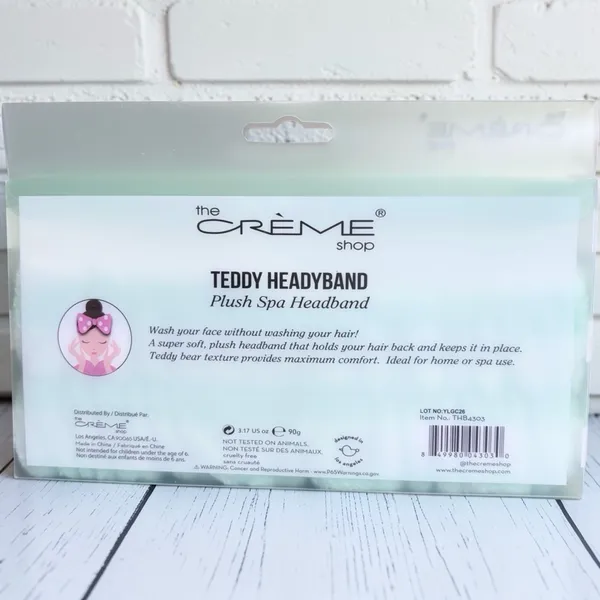 The Creme Shop Teddy Headband Mint Green & White Stripe NIP - Image 2