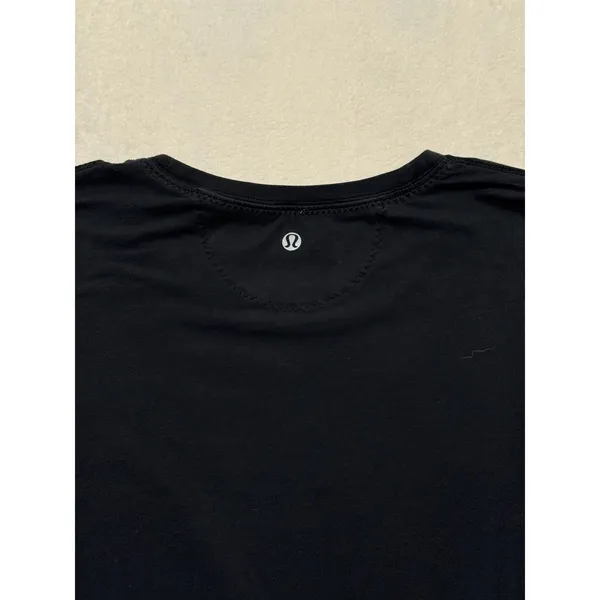 Lululemon Women's Hold Tight Short Sleeve Shirt Black Ribbed Modal Tee Sz 4/6 - Image 4
