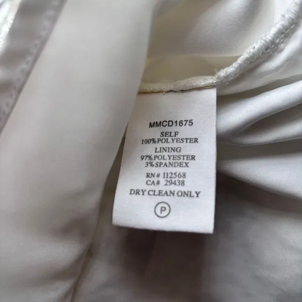 MM Couture Miss Me White‎ Strapless Lace Mini Dress Medium Wedding Cocktail - Image 9