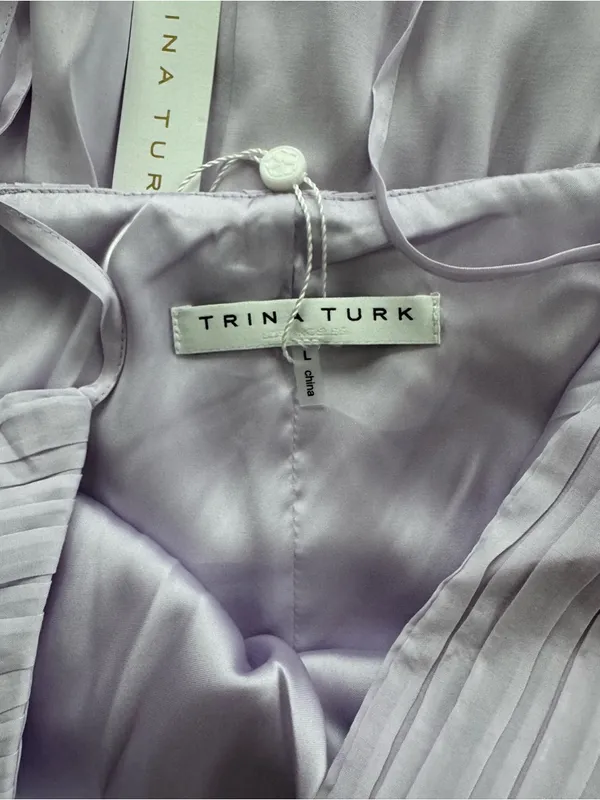 NWT Trina Turk Cherry Grove Lavender Purple Maxi Dress Size Large - Image 11