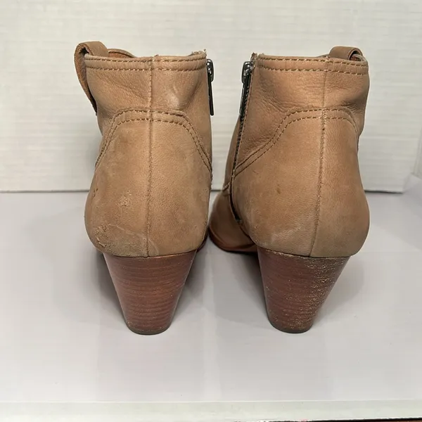 Frye Womens Reina Ash Leather Western Pointed Toe Booties Ankle Boots Size 8.5 - Image 4