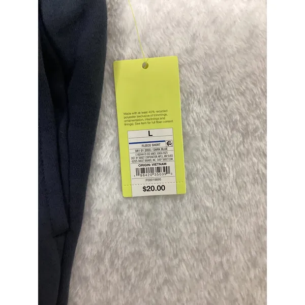 All in Motion Womens Fleece Shorts Dark Blue Size L NWT 041 01 2055 - Image 3