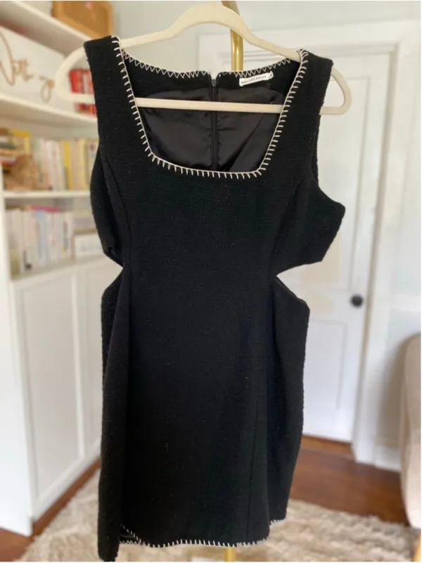 Avec‎ Les Filles Black Cutout Mini Dress Quiet Luxury Scandi Parisian M Event - Image 2