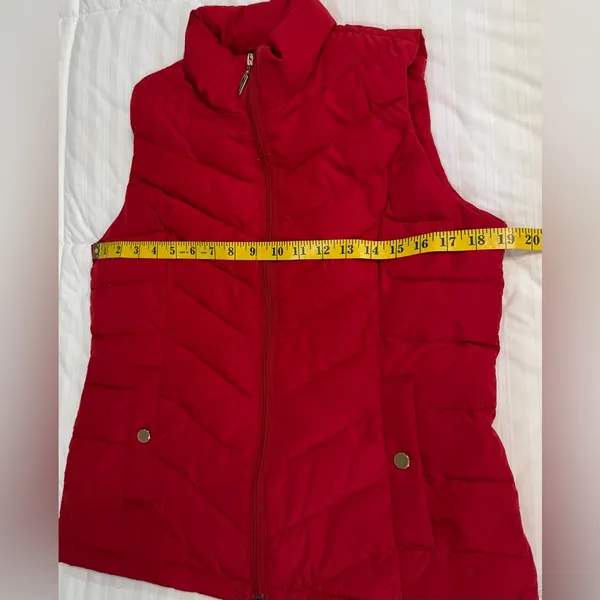 Charter Club Red Quilted Vest Size S - Image 4