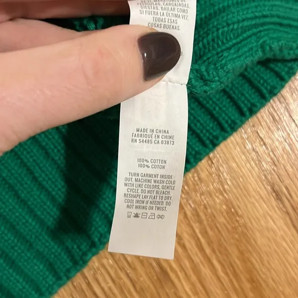 Aerie Kelly Green Open Knit Polo Sweater Sz M - Image 7