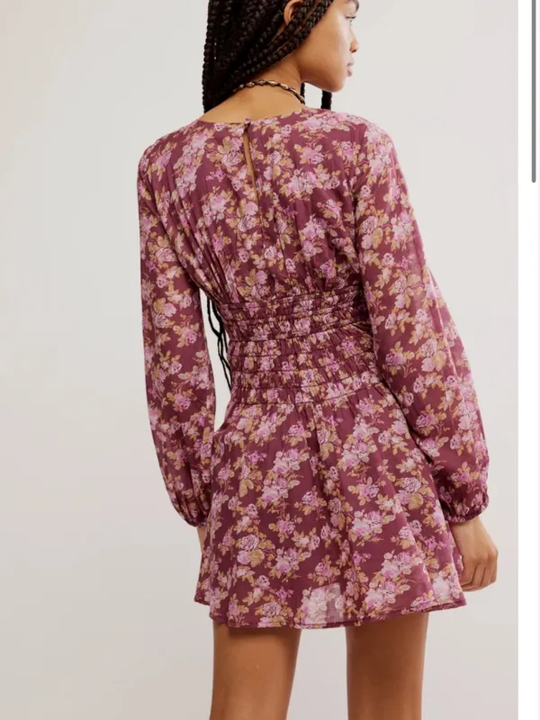 Free People Keep You Mini Dress in Berry Combo Size XS - Image 2