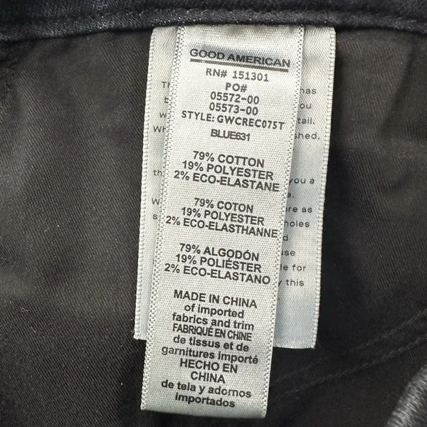 Good American Good Waist Crop Skinny‎ Jeans Stretch Preppy Women's 8/29 x 27 - Image 4