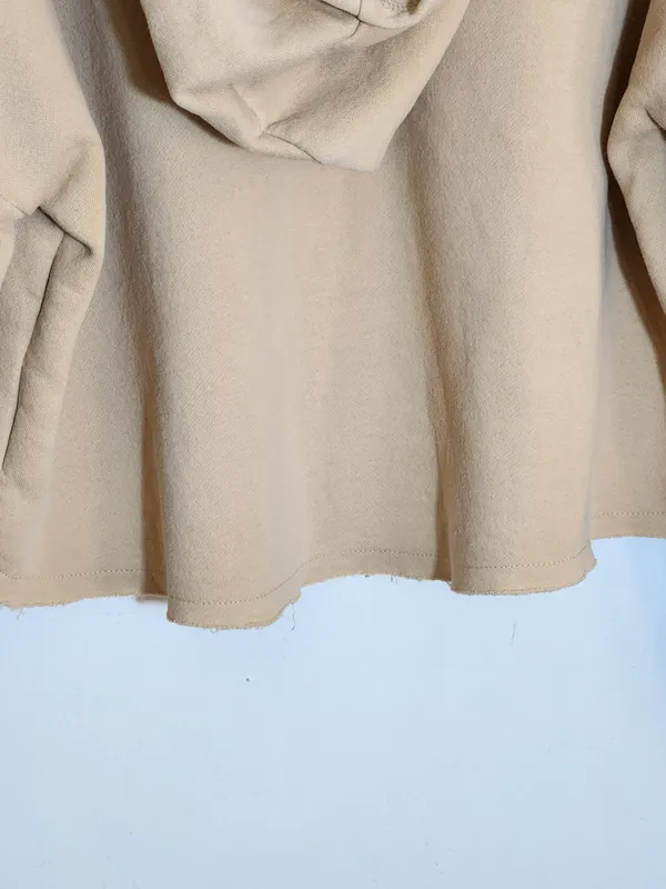 Urban Outfitters Cream Oversized Cropped Hoodie Sweatshirt Size Small - Image 6