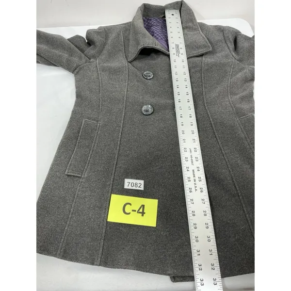 Womans Steve Madden Lined Double Breasted Pea Coat XL Gray - Image 7