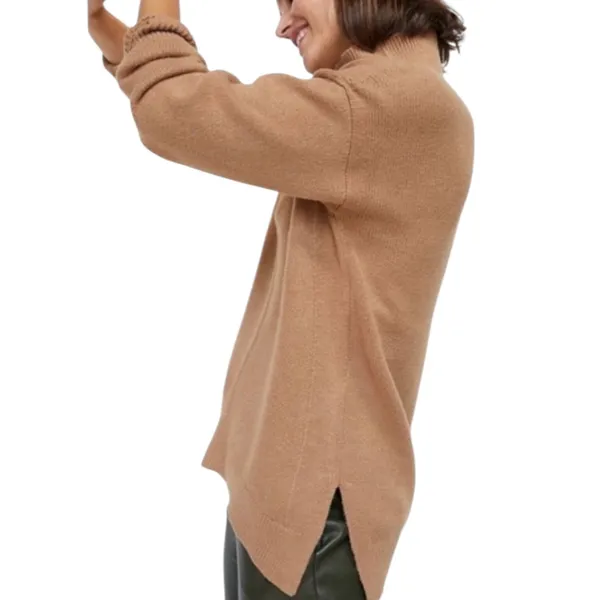 Size Small Anthropologie Maeve Camel Brown Mockneck Sweater - Image 2